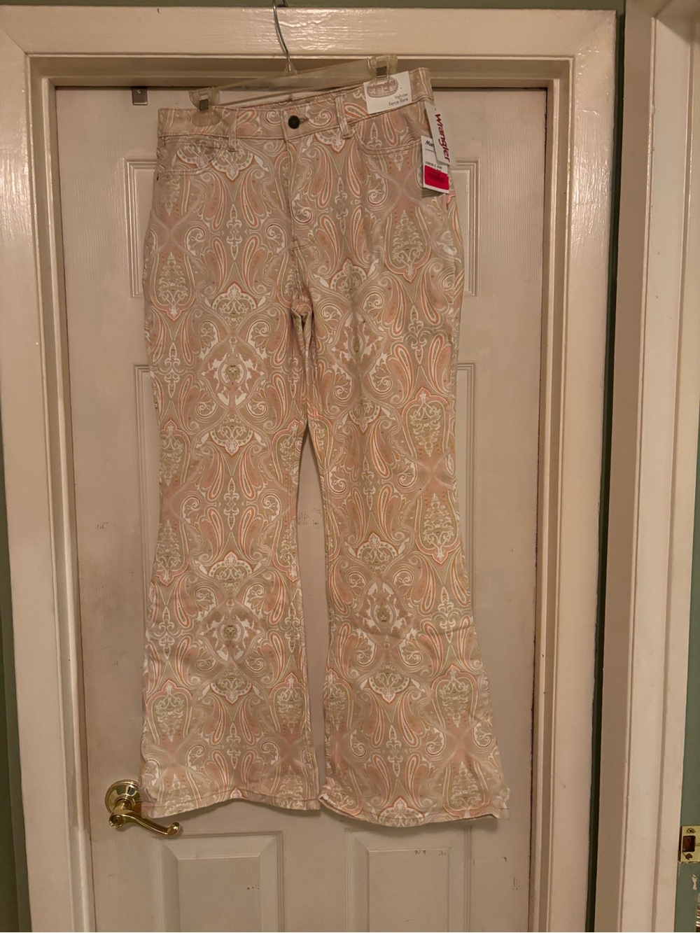 Marshalls Cream Paisley Bootcut Jeans